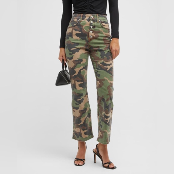 Veronica Beard Denim - Veronica Beard Jeans Carly Kick Flare Secret Skinny Pockets Green Camo 26/2 NWT